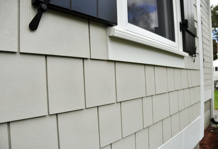 Fiber cement siding used for building a new home on Cape Cod
